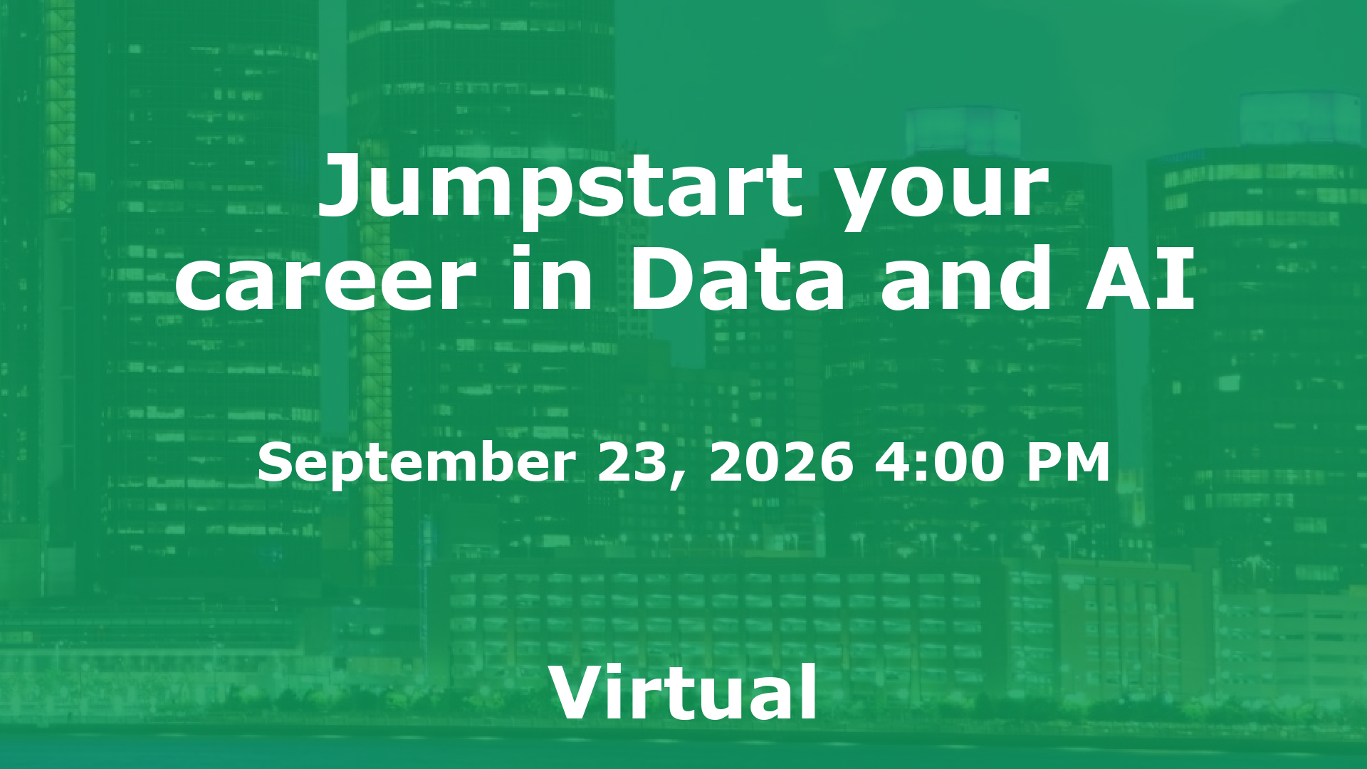 Jumpstart your career in Data and AI event image
